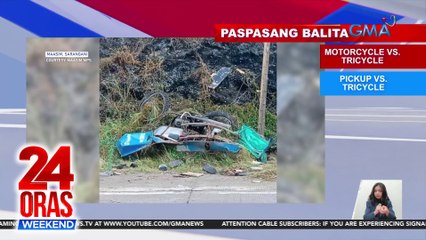 Motorcycle vs tricycle | Pickup vs tricycle | Nahulog sa bangin | Lumubog na bangka | 24 Oras Weekend