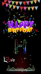 H letter black screen status ✨H name birthday whatsapp status