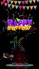 K letter black screen status ✨K name birthday whatsapp status