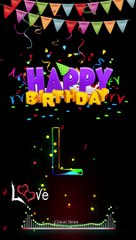 L letter black screen status ✨L name birthday whatsapp status