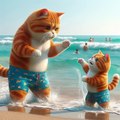 GINGER CAT  IS DROWNING #catmemes #cat #funny #shorts #fyp