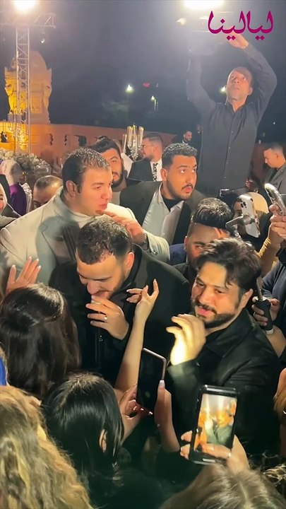 رقص وغناء مسلم وعروسته ومصطفى حجاج في حفل خطوبة مسلم