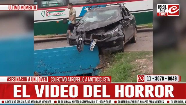 Colectivo atropelló a motociclista y lo mató: su familia pide justicia