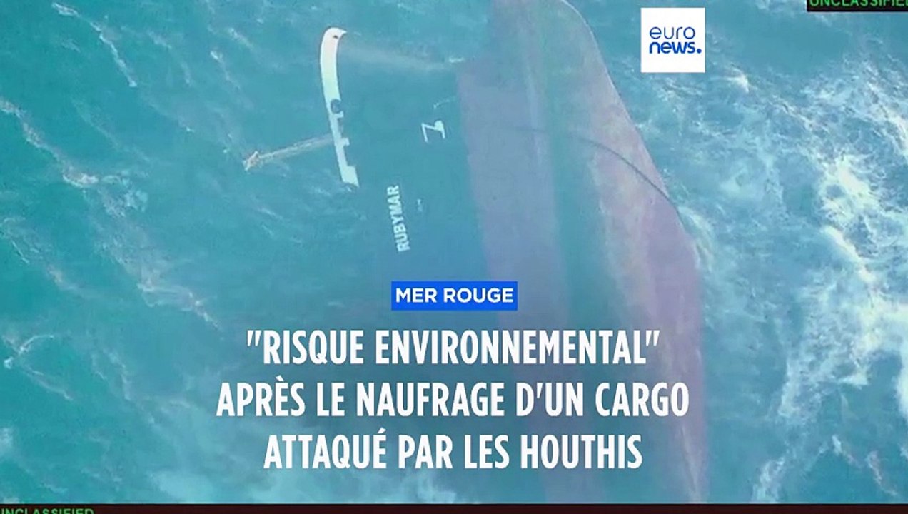 Mer Rouge : un navire coulé par les Houthis pou...