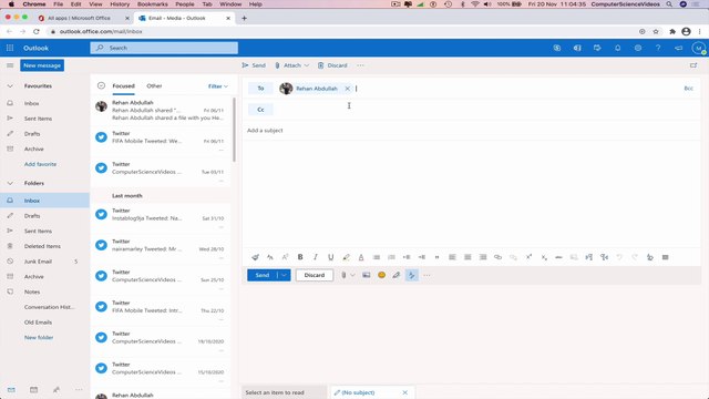 How to SEND an E-Mail Using Microsoft Outlook - Web Based | New
