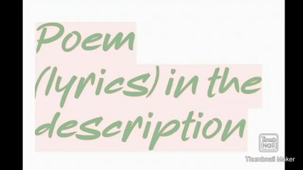 Without Me - Eminem ( song cover as a poem) [QbuSJzofZjs]