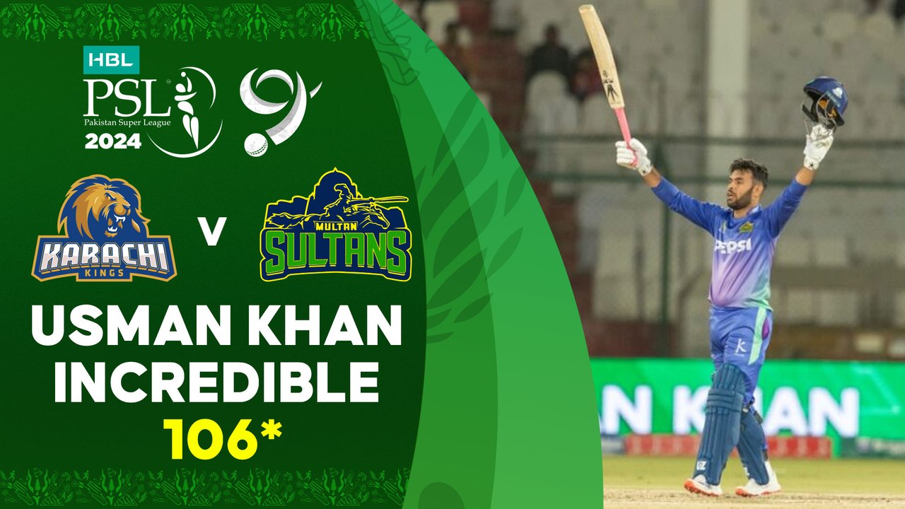 Usman Khan Incredible 106* | Karachi Kings vs Multan Sultans | Match 19 | HBL PSL 9 | M1Z1U  #HBLPSL9 | #KhulKeKhel | #KKvMS