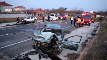 Uşak'taki trafik kazasında 1 kişi öldü, 2 kişi yaralandı