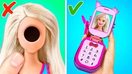 Where Is Barbie's Face Hidden?  *How To Build Miniature Pink Barbie Dream House"