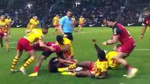 TOP 14 - Essai de Melvyn JAMINET (RCT) - RC Toulon - USA Perpignan