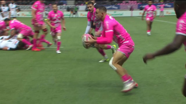 TOP 14 - Essai de Sekou MACALOU (SFP) - Stade Français Paris - Section Paloise