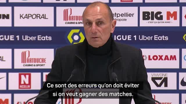 Montpellier - Der Zakarian : C’est impossible de défendre comme ça