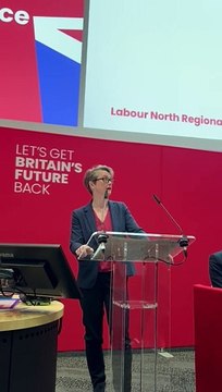 Shadow Home Secretary Yvette Cooper at the Labour North conference.