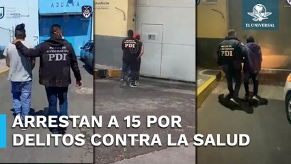 Caen 15 por delitos contra la salud en la CDMX