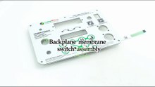 Backplane membrane switch assembly