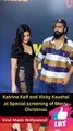 Adorable couple Vicky Kaushal and Katrina Kaif were snapped at special screening of 'Merry Christmas' Viral Masti Bollywood