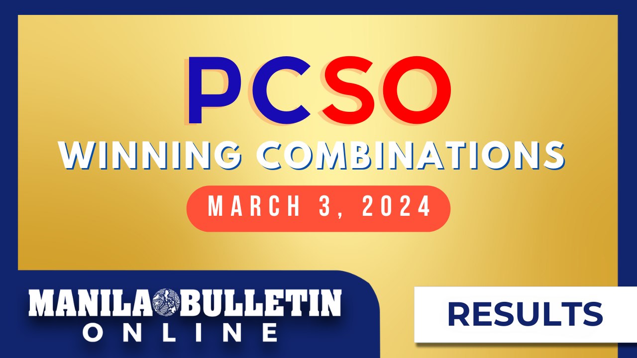 PCSO Lotto Results, March 3, 2024 P49 million jackpot Ultra Lotto 6/