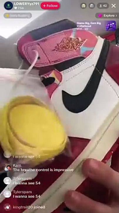 Shoe store has man wearing Kanye West mask to help sell a pair of Jordans