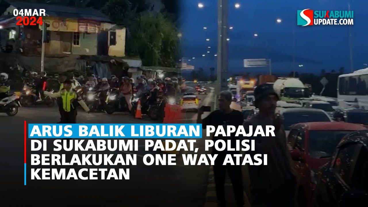 Arus Balik Liburan Papajar di Sukabumi Padat, Polisi Berlakukan One Way atasi Kemacetan