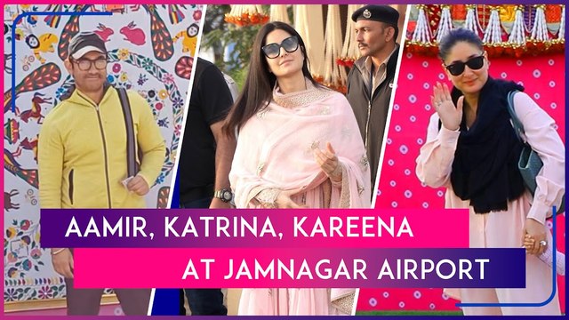 Aamir Khan, Katrina Kaif, Vicky Kaushal, Kareena Kapoor, Taimur Ali Khan At Jamnagar Airport