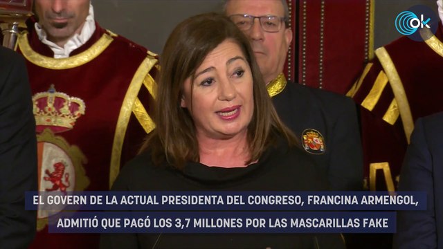 El Govern Armengol confiesa que compró mascarillas a Koldo «independientemente del análisis» de calidad