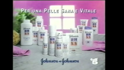 Pubblicità/Bumper anno 1994 Canale 5 - Bagnoschiuma Johnson PH 5.5