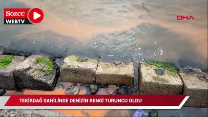 Tekirdağ sahilinde denizin rengi turuncu oldu