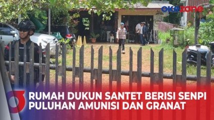 Polisi Temukan Senpi, Puluhan Amunisi dan Granat saat Grebek Rumah Dukun Santet