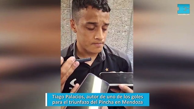 Tiago Palacios, autor de uno de los goles para el triunfazo del Pincha en Mendoza