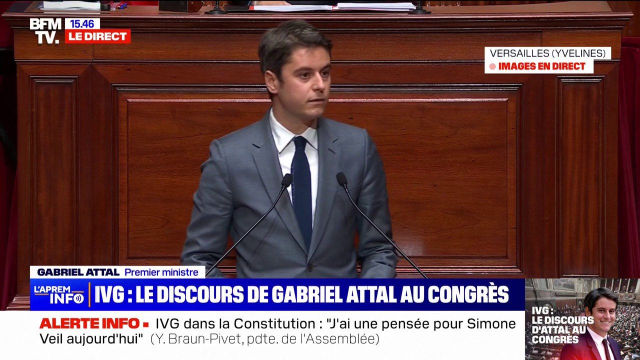 IVG dans la Constitution: "L'homme que je suis ne peut pas imaginer vraiment la détresse qu'ont pu connaître ces femmes privées de la liberté de disposer de leur corps", déclare Gabriel Attal