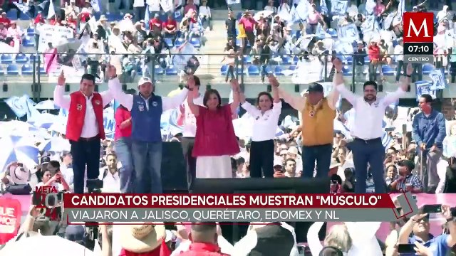 Candidatos presidenciales muestran músculo que acompañarán estas elecciones 2024