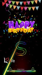 S letter black screen status ✨S name birthday whatsapp status