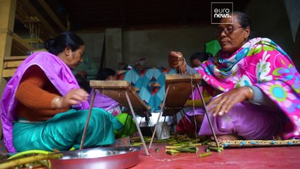 Watch: The eco-innovator weaving natural waste into fabric in India