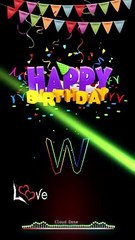 W letter black screen status ✨W name birthday whatsapp status