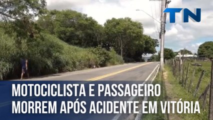 Motociclista e passageiro morrem após acidente em Vitória