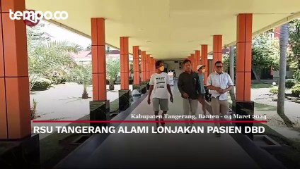 RSU Tangerang Alami Lonjakan Pasien DBD