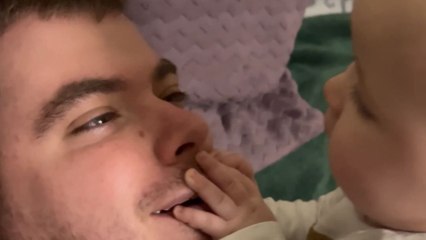 Baby boy's unexpected after-dinner gift shows that sharing isn't always caring