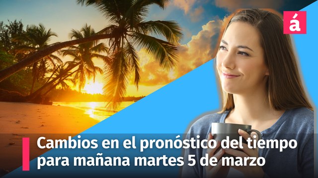 Cambios en el pronóstico del tiempo para mañana martes 5 de marzo en la República Dominicana