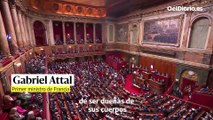 Gabriel Attal, primer ministro de Francia, sobre el derecho al aborto: 