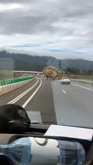 French Paratrooper Soldier Lands on Highway
