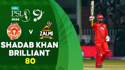 Shadab Khan Brilliant 80 | Islamabad United vs Peshawar Zalmi | Match 20 | HBL PSL 9 | M1Z2U