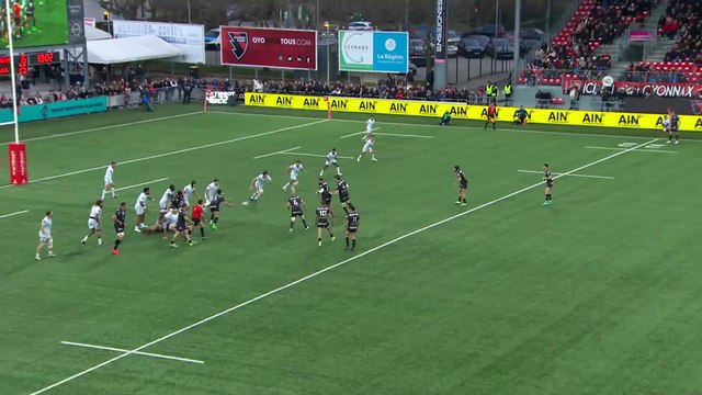 TOP 14 - Essai de Kevin LEBRETON (OYO) - Oyonnax Rugby - Montpellier Hérault Rugby