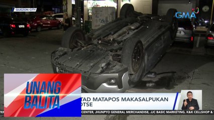 SUV, bumaligtad matapos makasalpukan ang isang kotse | UB
