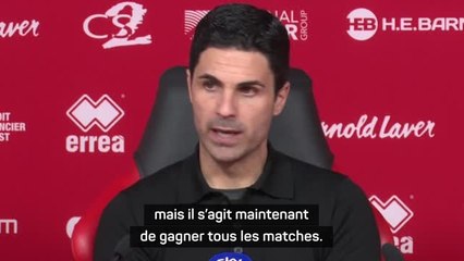 Arsenal - Arteta : "Une excellente soirée, mais il s'agit maintenant de gagner tous les matches"