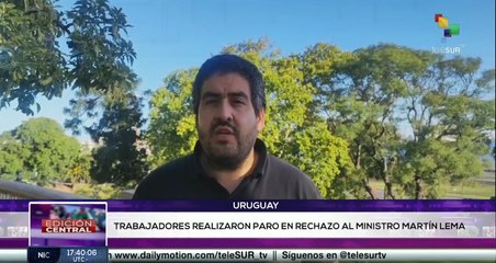 Paro y movilización de trabajadores del Ministerio de Desarrollo Social en Uruguay
