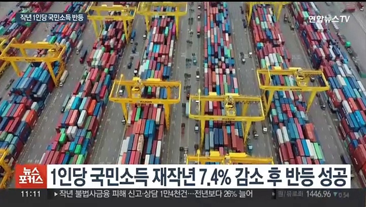 작년 1인당 국민소득 3만3,745달러…1년 만에 반등