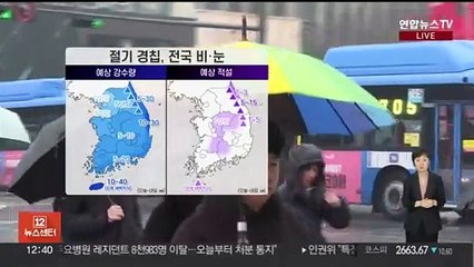 Download Video: [날씨] 미세먼지 해소…비 내리는 경칩, 강원산간 15㎝ 대설