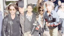 Shah Rukh Khan with Family Makes Quick Exit at Jamnagar Airport from Ananat Ambani Bash, Viral Video