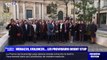 Une manifestation de 163 chefs d'établissements parisiens pour dire stop aux menaces de mort