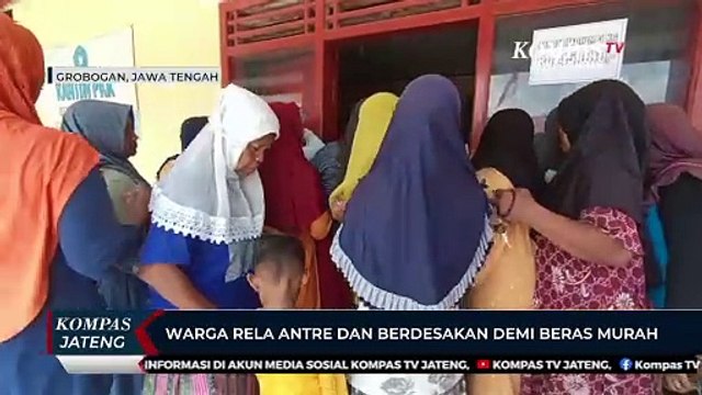 Warga Rela Antre dan Berdesakan Demi Beras Murah